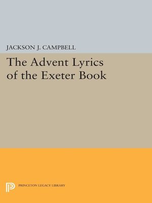 cover image of Advent Lyrics of the Exeter Book